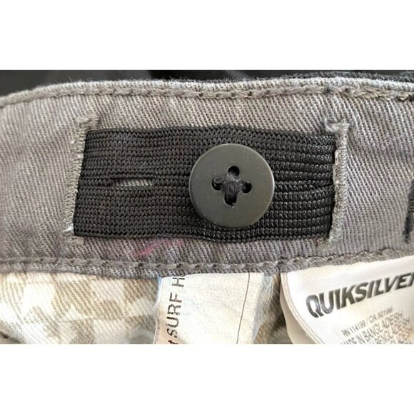 Quiksilver Boys Black Regular Fit Straight Leg Pants Size 7 Skater Surfer Logo - Picture 6 of 9